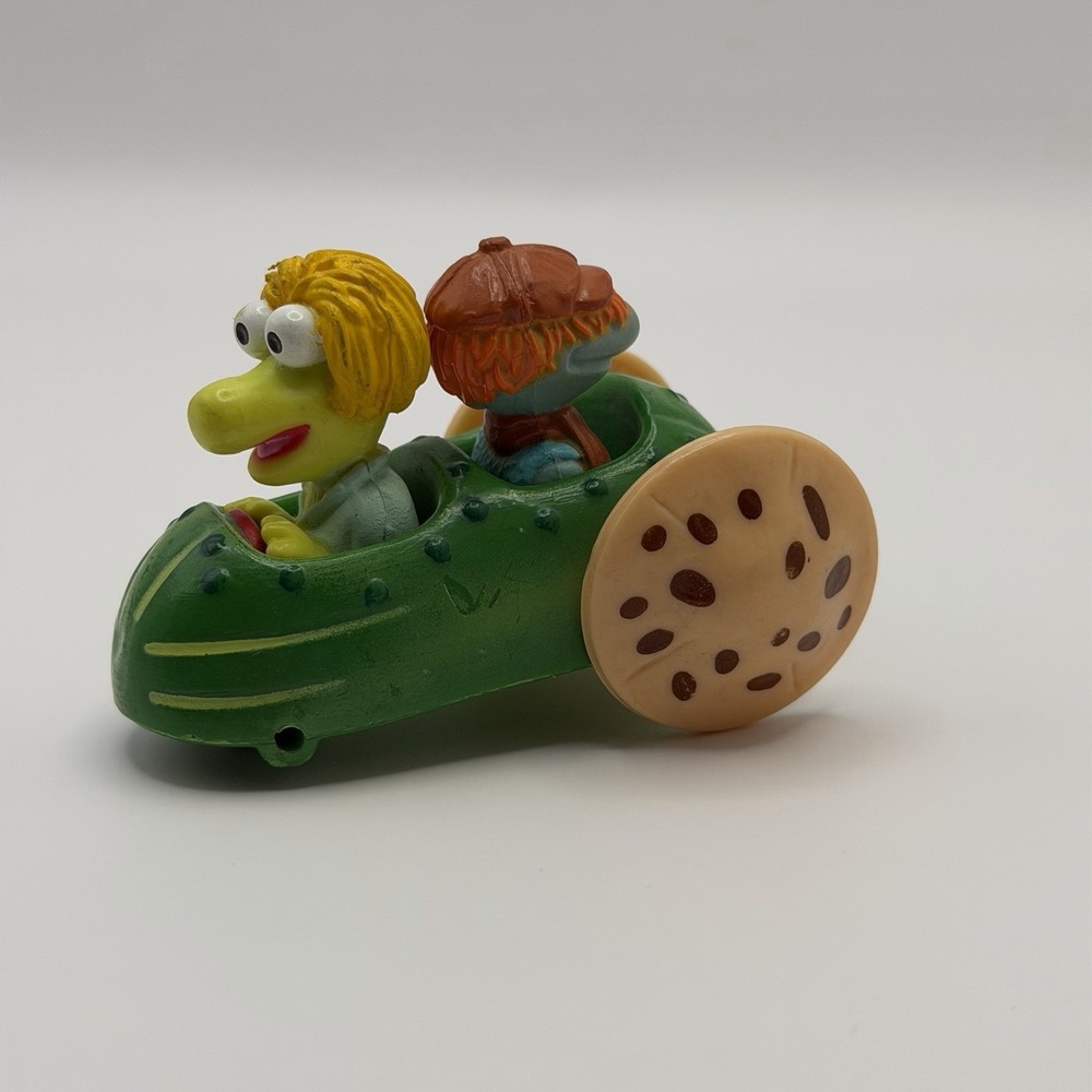 Vintage 1988 Wembley Fraggle Rock McDonalds Pickle Racer Toy Happy Meal Figurine